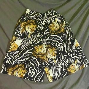 Wild Safari Print Women's Shorts 100% Cotton with pockets